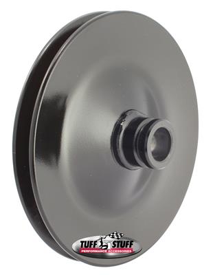 Tuff Stuff Performance 8485A Power Steering Pump Pulley; Single V-Groove; Fits All Tuff Stuff Saginaw Style Pumps That Require A Press-On Pulley; Chrome Plated; 