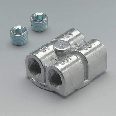 Trans-Dapt Performance Spin-On Oil Filter Bypass Adapters 1420 Adapter, Bypass, Spin-On, Aluminum, Natural, 13/16-16 in. Thread, 1/2 in. NPT Inlet/Outlet, Each thumbnail 2