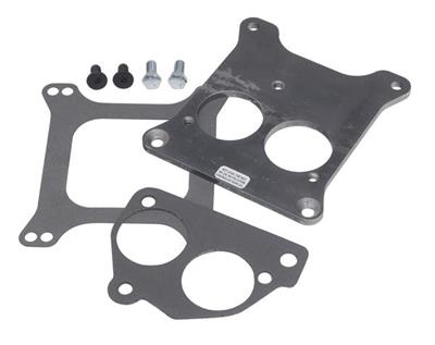 Trans-Dapt Throttle Body Adapter SBC TBI to Spread Bore 4-Barrel Rear Mount