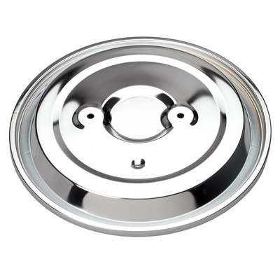 Trans-Dapt Performance Chrome Air Cleaner Tops 2384 top 94-Up S10 S15 truck 4.3L V6 dual wing nut 12 3/4 Dia thumbnail 3
