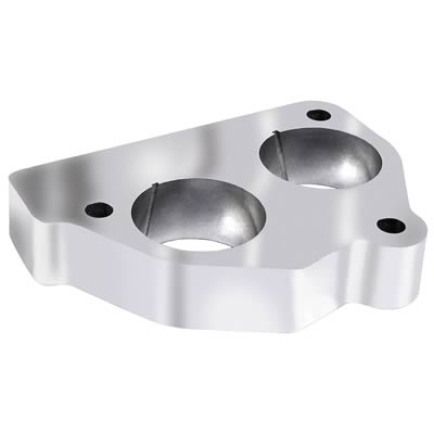 Trans-Dapt Performance Swirl-Torque TBI Spacers 2535 Throttle Body Spacer, Swirl-Torque, Aluminum, Natural, 1 in., Chevy, GMC, Pickup/SUV, Each thumbnail 4