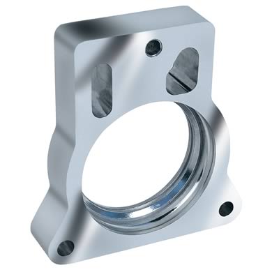 Trans-Dapt Performance Torque-Curve MPFI Spacers 2567 Throttle Body Spacer, Torque-Curve, Aluminum, Natural, 1 in., Chevy, GMC, Each