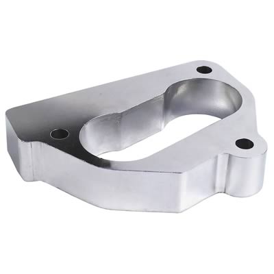 Trans-Dapt Performance Wide-Open TBI Spacers 2635 Throttle Body Spacer, Wide Open, Aluminum, Natural, 1 in., Chevy, GMC, Pickup/SUV, Each thumbnail 3