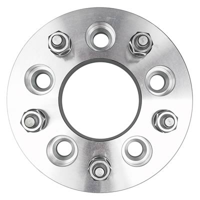 Trans-Dapt Performance Billet Wheel Adapters 3612 Adapters, 1.250 in. Thickness, Aluminum, Clear Anodized, 5 x 4.75 in. Hub to 5 x 5.00 in. Wheel, Pair thumbnail 3