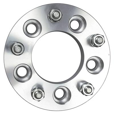 Trans-Dapt Performance Billet Wheel Adapters 3620 Adapters, 1.250 in. Thickness, Aluminum, Clear Anodized, 5 x 135mm Hub to 5 x 5.00 in. Wheel, Pair thumbnail 3