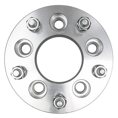 Trans-Dapt Performance Billet Wheel Adapters 3621 Adapters, 1.250 in. Thickness, Aluminum, Clear Anodized, 5 x 4.75 in. Hub to 5 x 135mm Wheel, Pair thumbnail 3