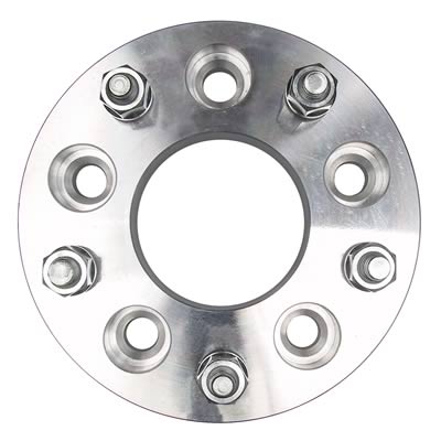 Trans-Dapt Performance Billet Wheel Adapters 3622 Adapters, 1.250 in. Thickness, Aluminum, Clear Anodized, 5 x 5.0 in. Hub to 5 x 135mm Wheel, Pair thumbnail 3