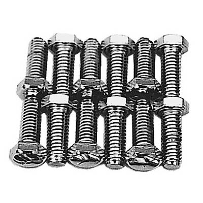 Trans-Dapt Performance Intake Manifold Bolts 4923 Bolts, Manifold, Steel, Gold Iridite, Hex Head, Chevy, Small Block, Set of 12 thumbnail 2