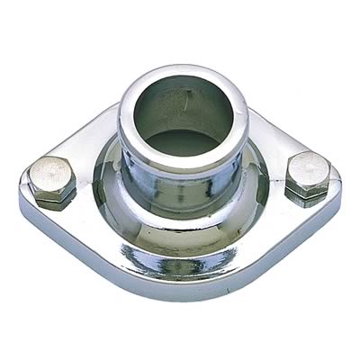 Trans-Dapt Performance Chrome Water Necks 4987 Neck, Zinc Alloy, Chrome, Mopar, Small Block/Big Block, 1978 and Older, Each