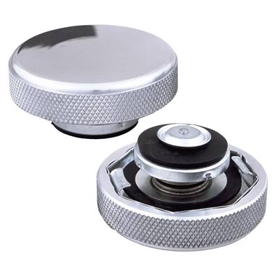 Trans-Dapt Performance Products Radiator Caps 6017 POLISHED ALUMINUM 16 LB.PLAIN RADIATOR CAP thumbnail 2