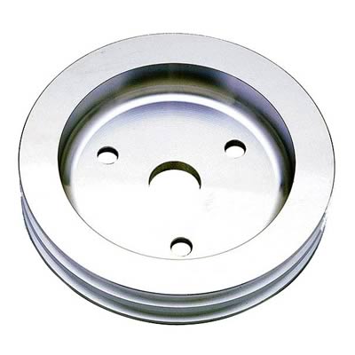 Trans-Dapt Performance Aluminum Crankshaft Pulleys 6057 Pulley, V-Belt, 2-Groove, 6.6 in., Aluminum, Polished, Chevy, Small Block, Long Pump, Each thumbnail 5