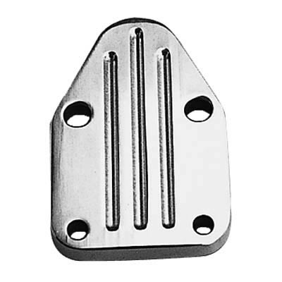 Trans-Dapt Performance Products Fuel Pump Block-Off Plates 6064 Plate, Billet Aluminum, Polished And Ball Milled, Chevy, Small Block, Each thumbnail 3