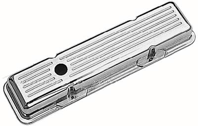 Trans-Dapt Performance Diecast Aluminum Valve Covers 6721 Covers, Stock Height, Cast Aluminum, Polished, Ball-Milled, Chevy, Small Block, Pair thumbnail 2