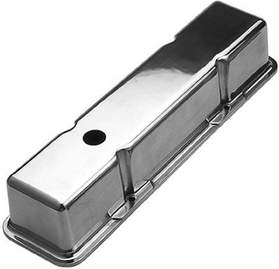 Trans-Dapt Performance Diecast Aluminum Valve Covers 6722 Covers, Tall, Cast Aluminum, Polished, Plain, Chevy, Small Block, Pair