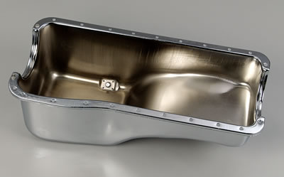 Trans-Dapt Performance OEM Replacement Oil Pans 6969 Pan, Steel, Chrome, 5 qt., Ford, 429/460, Each thumbnail 2