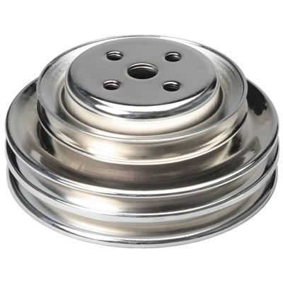 Water Pump Pulley V-Belt 3-Groove, Steel Chrome Ford 289 302 1964 -1973 ...
