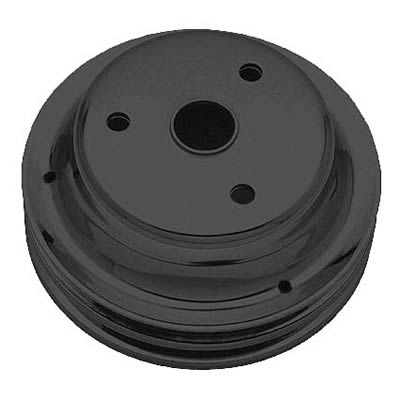 Trans-Dapt Performance Steel Crankshaft Pulleys 8607 Pulley, V-Belt, 2-Groove, Steel, Black, Chevy, Small Block, Long Pump, Each thumbnail 4