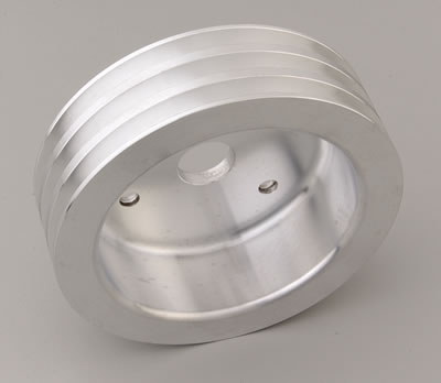 Trans-Dapt Performance Aluminum Crankshaft Pulleys 8878 Pulley, V-Belt, 3-Groove, 6.6 in., Aluminum, Natural, Chevy, Big Block, Short Pump, Each thumbnail 2