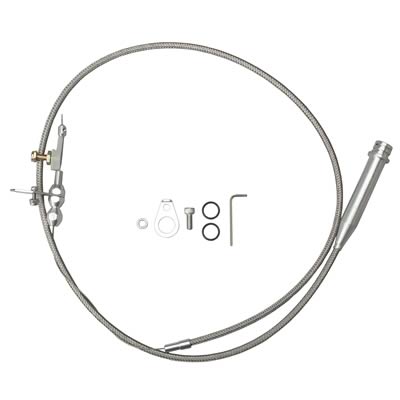 Trans-Dapt Performance Carburetor Kickdown Cables 8985 TV/Kickdown Cable; Kick Down Cable; 24 in.; Braided Stainless; Fits SB Chevys w/Carburetor And 700R4 Auto Tran