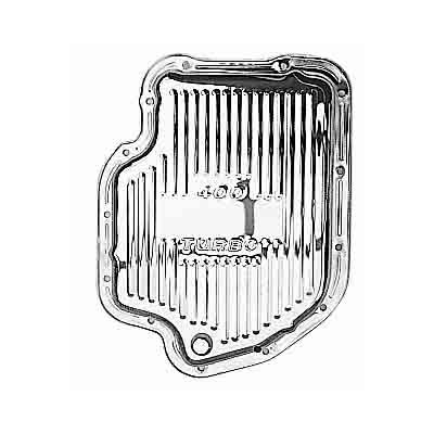 Trans-Dapt Performance Transmission Pans 9121 Pan, Stock, Steel, Chrome, Finned, GM, TH400, Each thumbnail 2