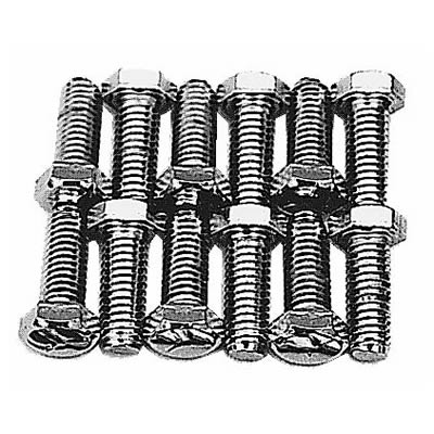 Trans-Dapt Performance Intake Manifold Bolts 9265 Bolts, Manifold, Steel, Chrome, Hex Head, Chevy, Small Block V8, V6, Set of 12 thumbnail 2