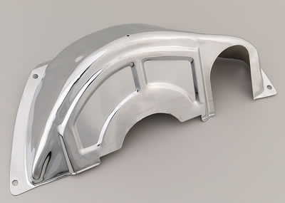 Trans-Dapt Performance Flexplate Dust Covers 9417 Cover, Steel, Chrome, GM Powerglide, Each thumbnail 2