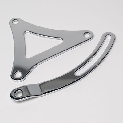 Trans-Dapt Performance Steel Alternator Brackets 9457 Bracket, Steel, Chrome, Cylinder Head Mount, Mopar, Big Block B/RB, Set thumbnail 2