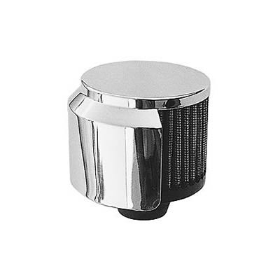 Trans-Dapt Performance Valve Cover Filter Breathers 9516 Filtered Breather push-in, with hood, chrome, for 1.25" hole thumbnail 2
