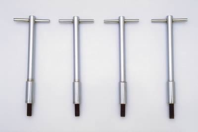 Trans-Dapt Performance Chrome T-Bar Valve Cover Wing Nuts 9672 Fasteners wing nuts 5 3/8" tall, chrome thumbnail 2