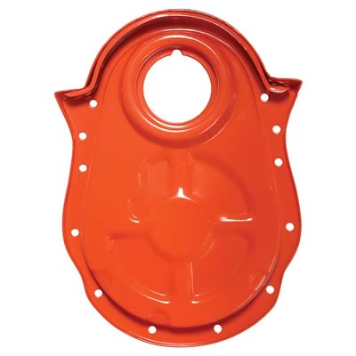 Trans-Dapt Performance Timing Covers 9914 Cover, Steel, Chevy Orange Powdercoat, Chevy, Big Block, Each thumbnail 2