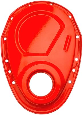 Trans-Dapt Performance Timing Covers 9915 Cover, Steel, Chevy Orange Powdercoat, Chevy, Small Block/4.3L V6, Each