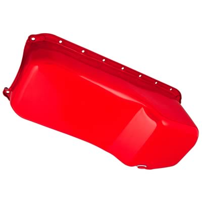 Trans-Dapt Performance OEM Replacement Oil Pans 9920 Pan, Steel, Chevy Orange Powdercoat, Chevy, Small Block, Stock Capacity, Each thumbnail 2