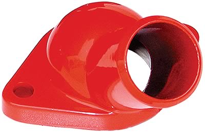 Trans-Dapt Performance Powdercoated O-Ring Water Necks 9928 Neck, Zinc Alloy, Orange Powdercoated, O-Ring, 45 Degree, Chevy, Big/Small Block, Each