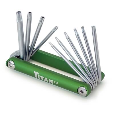 Titan Tools 12710 Titan 10-Piece Torx Tamper-Resistant Star Key