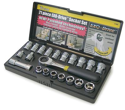 Titan Tools 17400 Titan 21-Piece EXO-Drive Socket Sets | Summit Racing