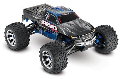 Traxxas 53097-3-BLUE Traxxas Nitro Revo 3.3 Monster Trucks with