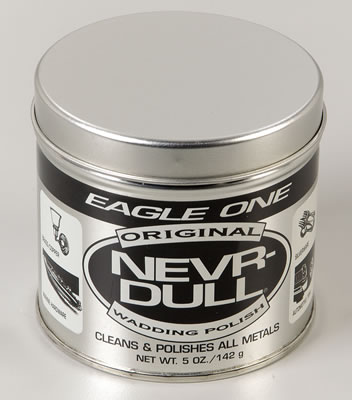 5 oz. Can Wadding Polish, White Never Dull wadding polish cleans polishes  metals
