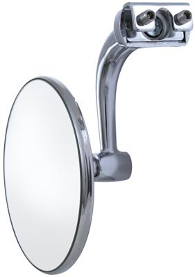United Pacific 4 Stainless Steel Peep Mirror w/Chrome Straight Arm 