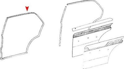 URO Parts 1157301378 Guarnizione Portiera In Gomma EPDM - Tenuta Stagna E Antirumore Per Auto Europee
