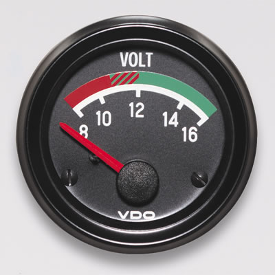 VDO Gauges 332041 Gauge, Cockpit, Voltmeter, 12 V, 2 1/16 in., Analog 