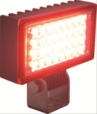 Vision X Utility LED Flood Lights 9121369 Auxiliary Light, Utility, Flood, 3.52 x 3.19 in., Black Housing, Clear Lens, Red Bulb, 6 watt, Each