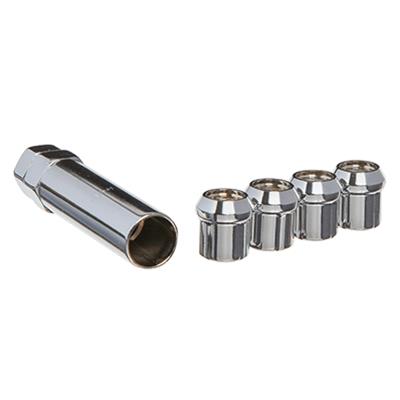 West Coast Wheel Accessories 12x1.25 Open Bulge Acorn SD 0.8" Lock Set Chrome