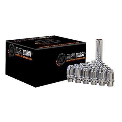 West Coast Accessories Lug Nut Installation Kits W56015SE 12X1.5 SPLINE ET CLOSED 1.38 LONG, 6 LUG, 24 PIECE KIT
