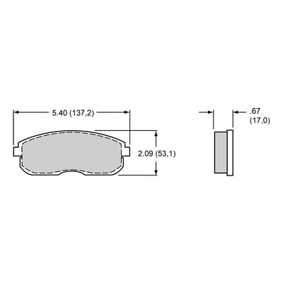 Wilwood ProMatrix Brake Pads 150-9677K Pads, Promatrix, Semi-metallic, Front, Infiniti, for Nissan, Set thumbnail 2