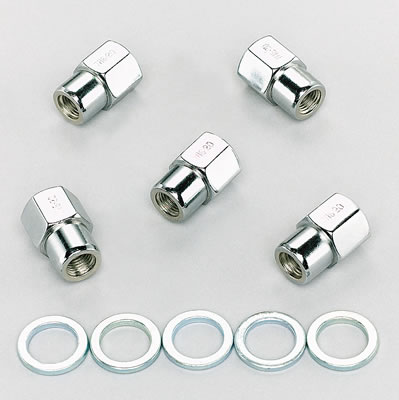 Weld Open End Lug Nuts w/Centered Washers 7/16in. RH - 5pk.