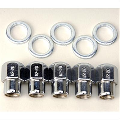 Weld Closed End Lug Nuts w/Centered Washers 12mm x 1.5 - 5pk.