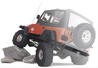 Warn Rock Crawler Bumpers for 1997-2006 WRANGLER - 65508 Rear Bumper, Crawler, Fabricated, Steel, Black Powdercoated, Jeep, Each thumbnail 2