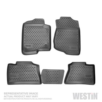 Westin Profile Floor Liners 74-12-51042 Mats, Liners, Front/Second Seats, Rubberized Polymer, Black, Logo, Ford, Set