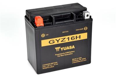 Yuasa Batteries GYZ16H Yuasa GYZ Maintenance-Free Batteries | Summit Racing