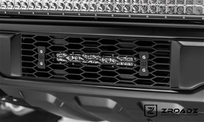 ZROADZ - Grilles and Grille Inserts for 2017-2020 F-150 Z415661-KIT 2017 Ford Raptor OEM Lower LED Light Bar Mounts (Black) Includes (1) 10" Slim Single Row LED Light Bar Wire Harness- Install thumbnail 3